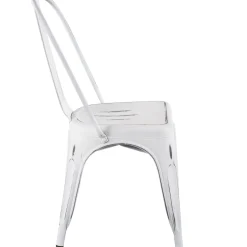 * Oregon Vintage White Metal Dining Chair Opening Sales