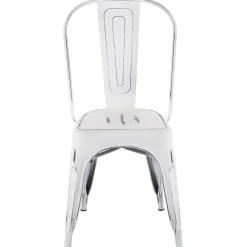 * Oregon Vintage White Metal Dining Chair Opening Sales
