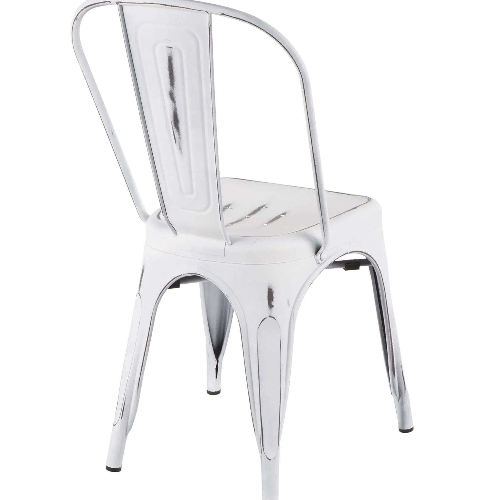 * Oregon Vintage White Metal Dining Chair Opening Sales
