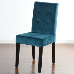 * 2-Pack Madden Teal Velvet Dining Chair, Kd Good Quality