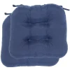 * 2-Pack Navy Microsuede Chair Pads Flash Sale