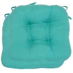 * 2-Pack Turquoise Microsuede Chair Pads Cheaper