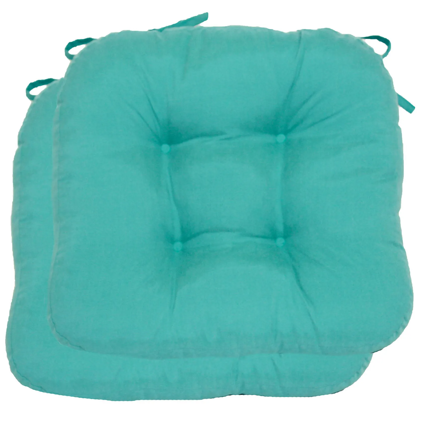 * 2-Pack Turquoise Microsuede Chair Pads Cheaper