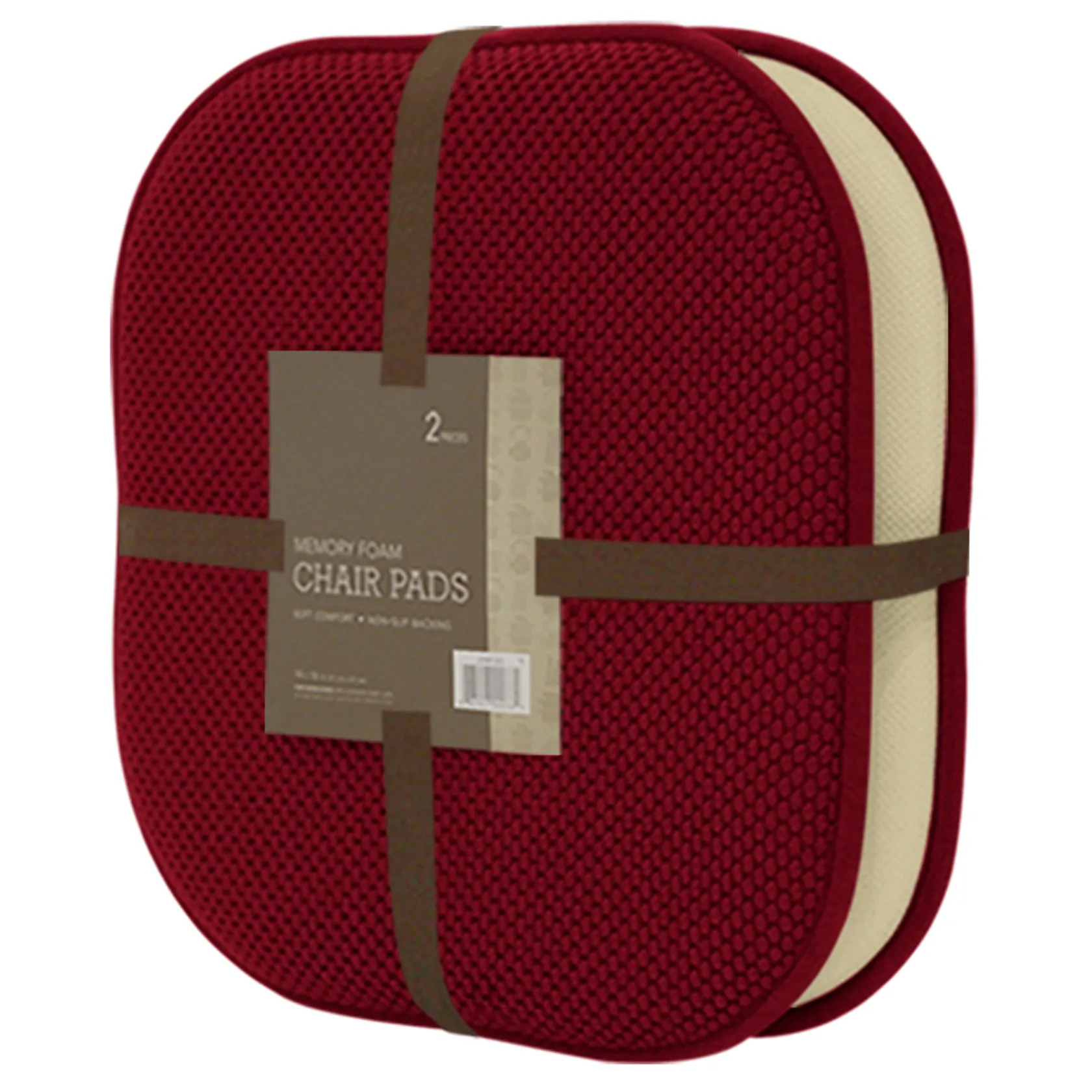 * 2-Pack Wine Memory Foam Chair Pads Gift Selection
