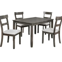 * 5-Piece Henderson Grey Dining Table Set Discount Online
