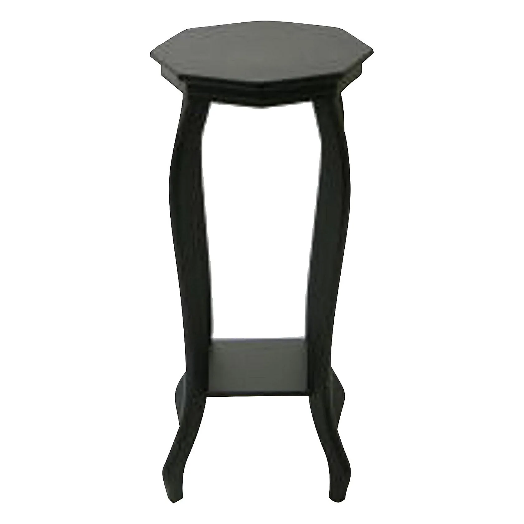 * Providence Black Wood Octagon Top Plant Stand, 24 Premium