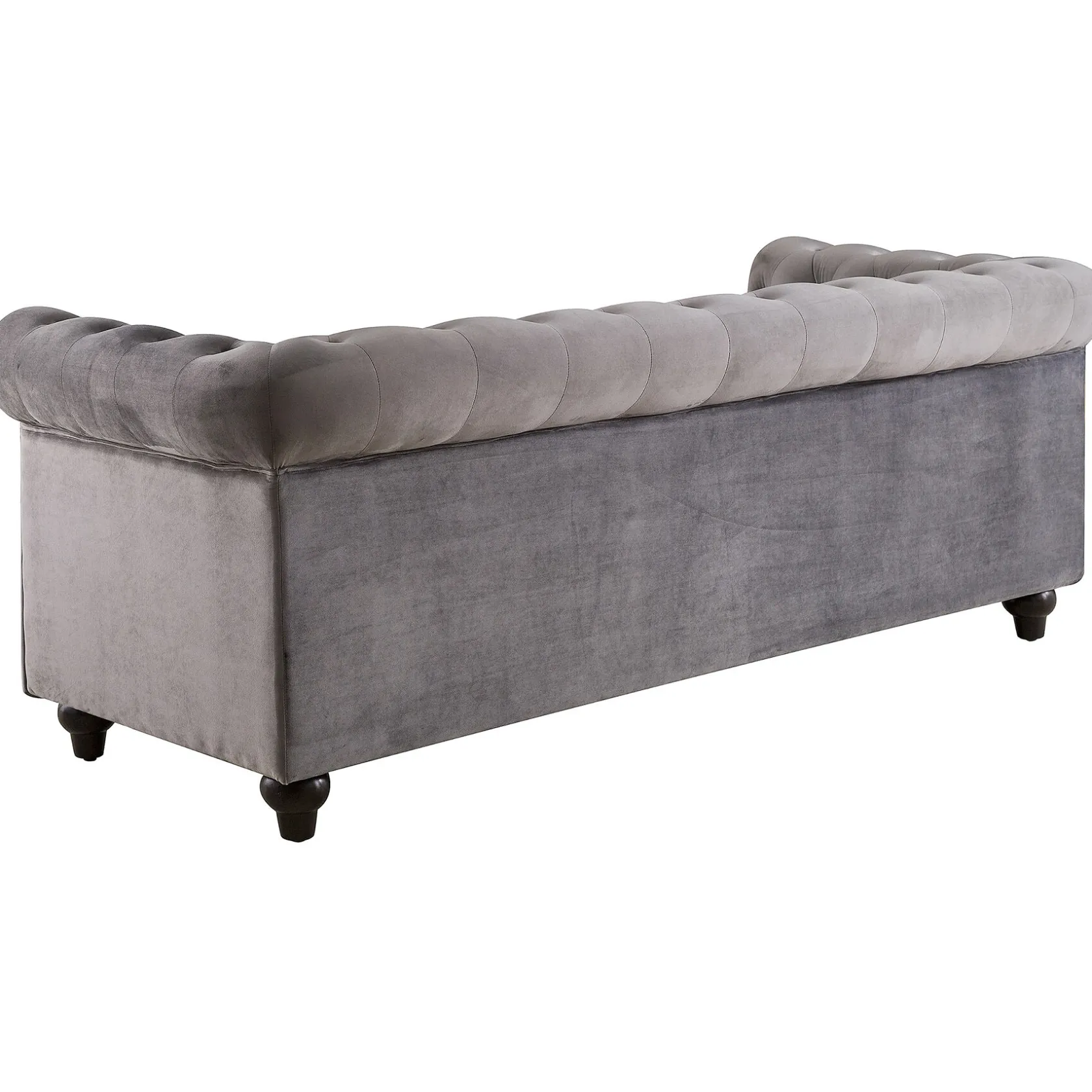 * Providence Chesterfield Grey Velvet Tufted Sofa, 79 Promotion