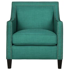 * Providence Erica Studded Accent Chair, Teal Opening Sales