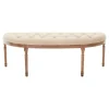 * Providence Lourdes Tufted Curved Bench, Neutral Clearance