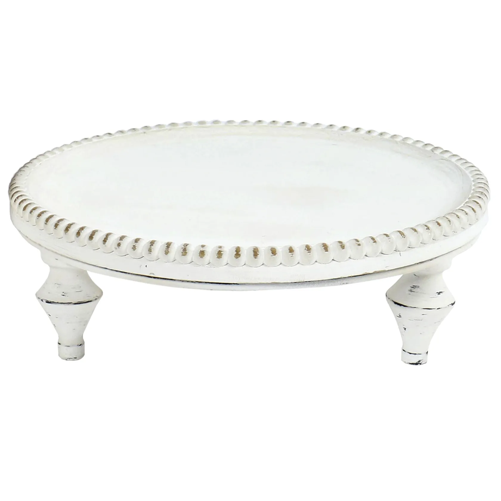 * Providence White Wood Beaded Plant Stand, 12 Cheaper