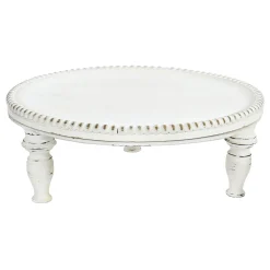 * Providence White Wood Beaded Plant Stand, 13.5 Gift Selection