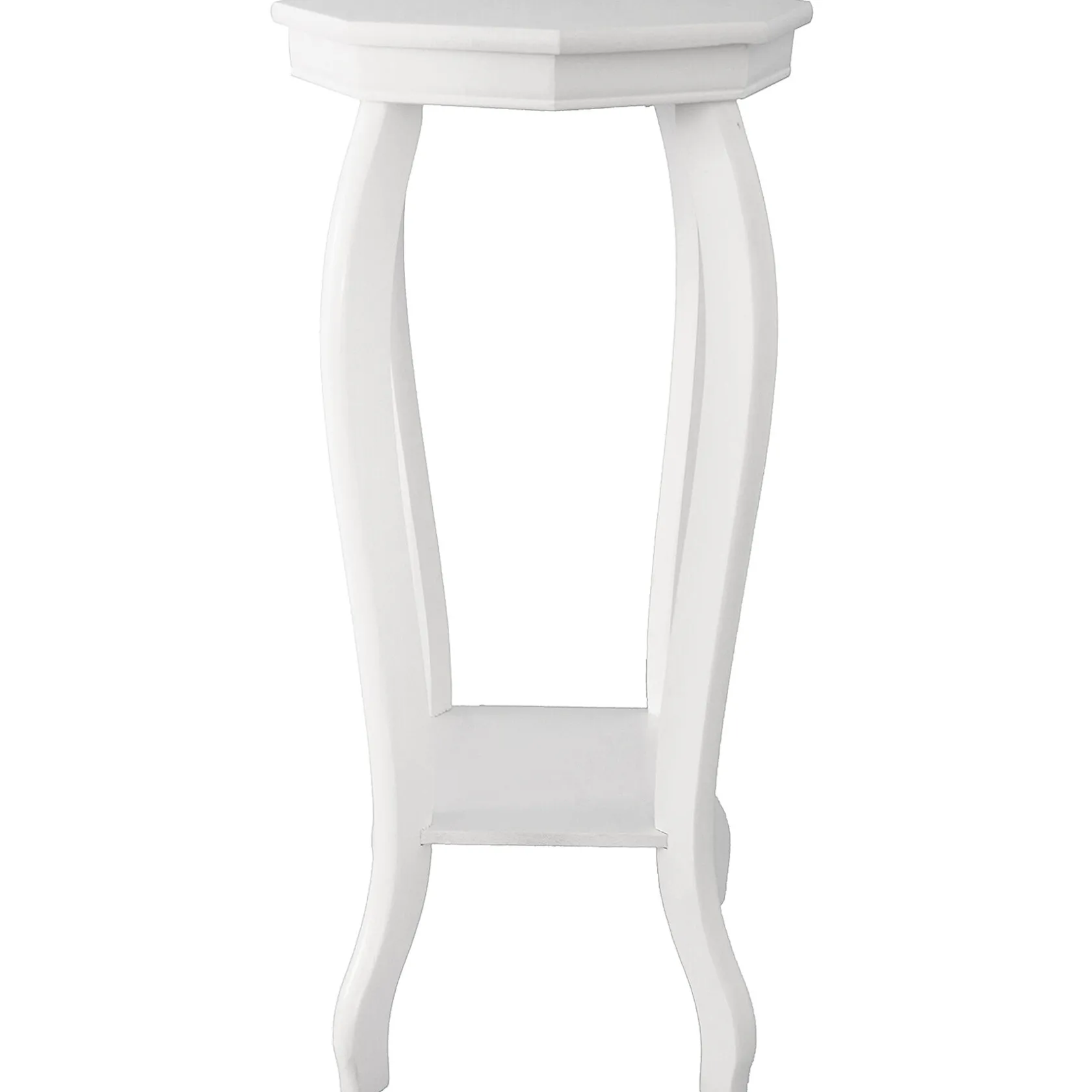 * Providence White Wood Octagon Top Plant Stand Opening Sales