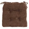 * Reese Chenille Chocolate Chair Pad Discount Online