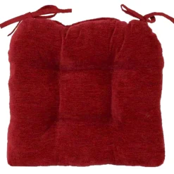 * Reese Chenille Red Chair Pad Good Quality