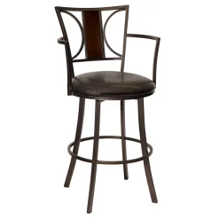 * Renata Oversized Faux Leather Barstool, 30 , Kd Discount