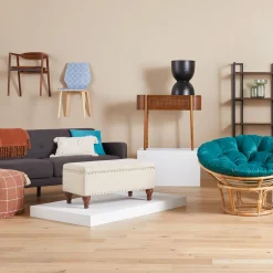 * Reston Round Corner Wooden Console Table Less Expensive