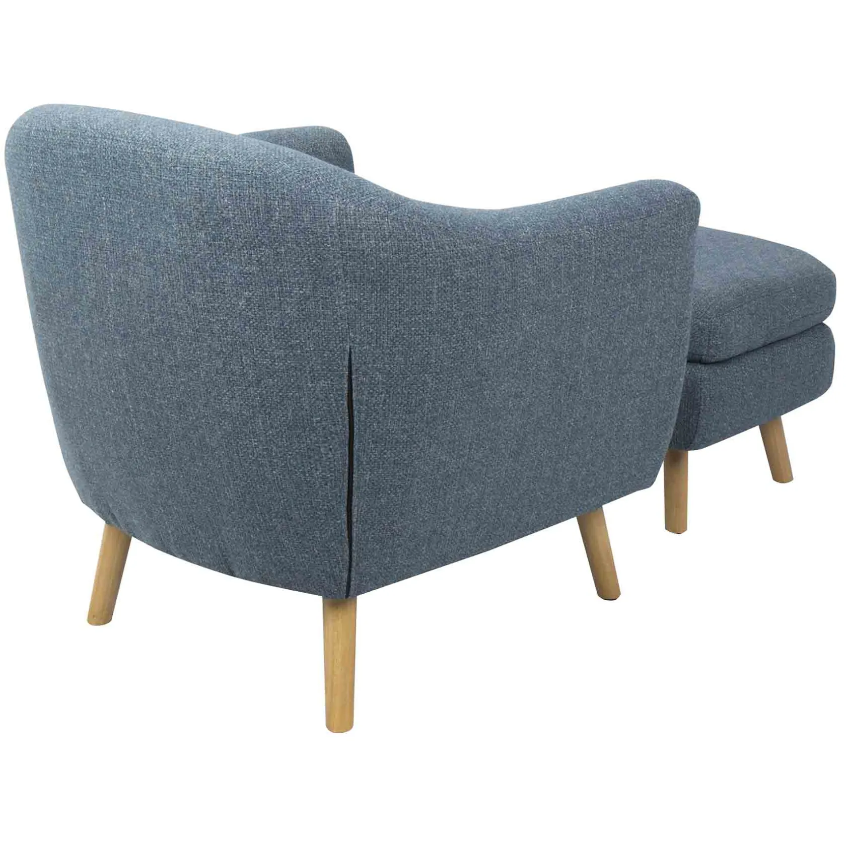 * Rockwell Accent Chair & Ottoman Set, Blue Bargain Sale