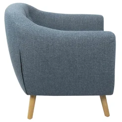 * Rockwell Accent Chair & Ottoman Set, Blue Bargain Sale