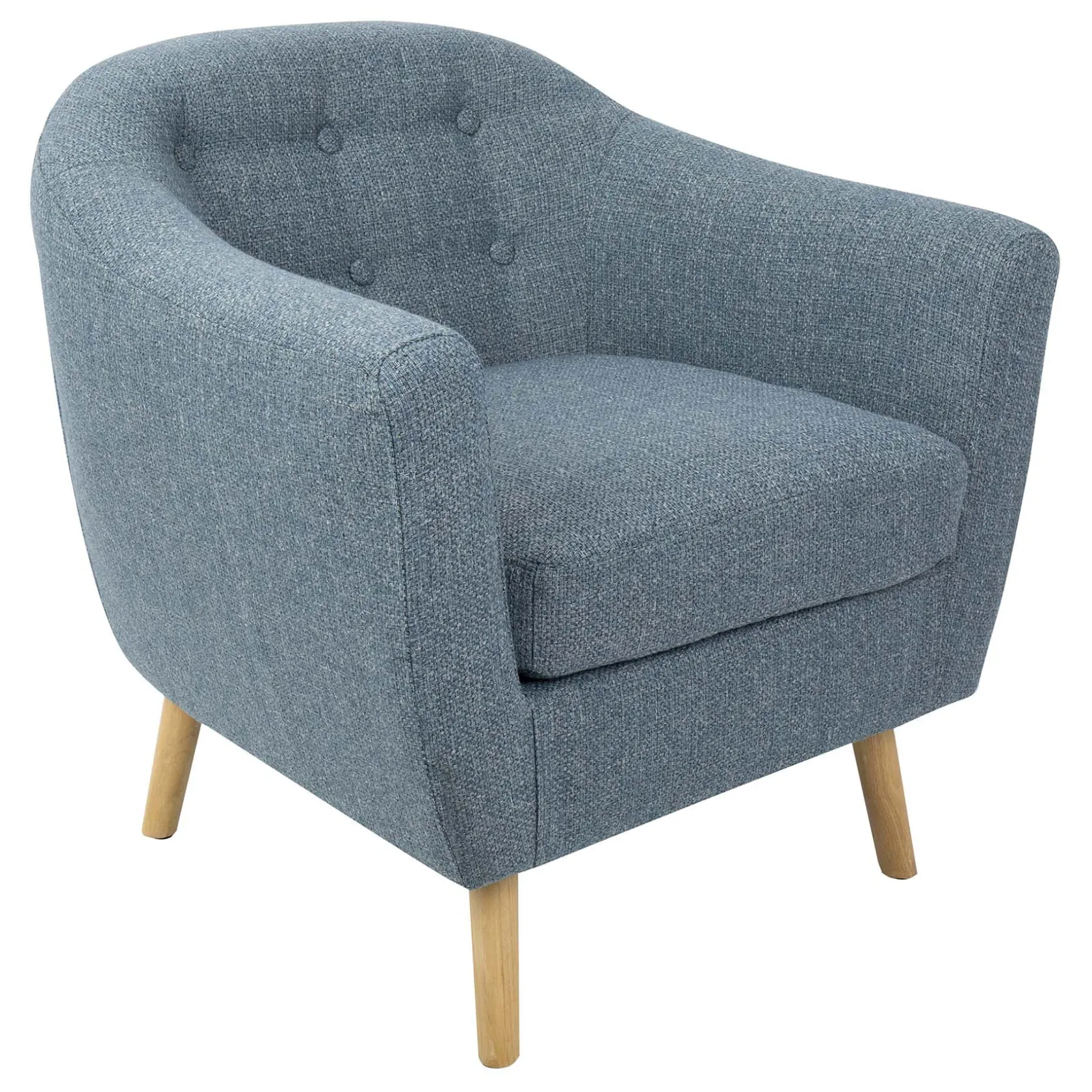 * Rockwell Blue Mid-Century Modern Accent Chair Opening Sales