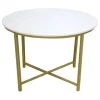* Round Gold Coffee Table With Marble Top Low Price