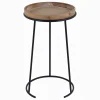 * Round Wood-Top Metal C-Table Clearance