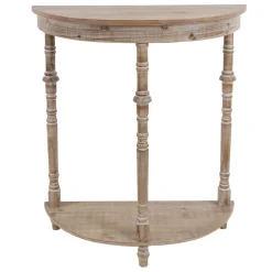* Rounded Turned Leg Wooden Console Low Price