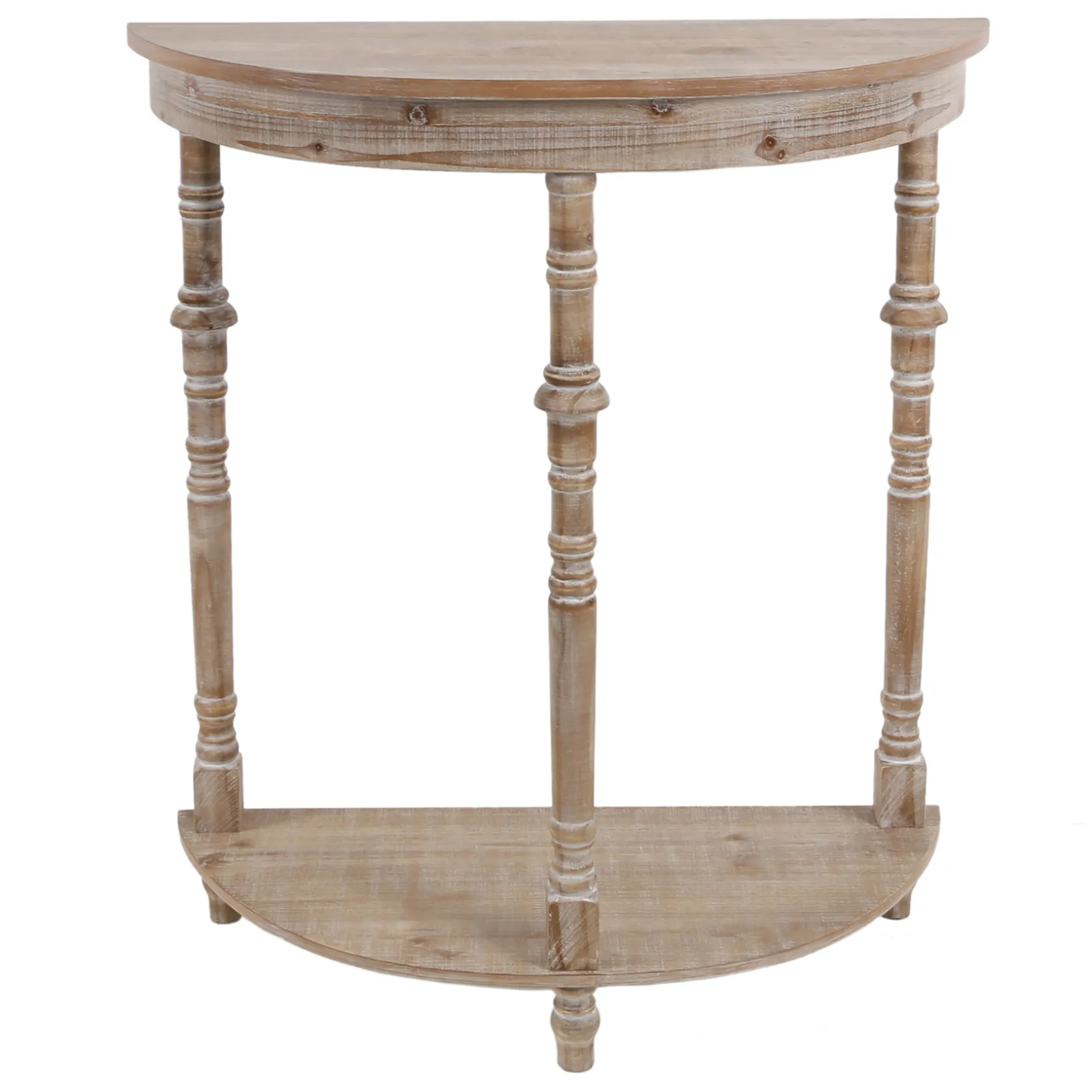 * Rounded Turned Leg Wooden Console Low Price
