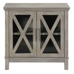 * Rowan 2-Drawer Grey Cabinet Flash Sale