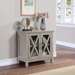 * Rowan 2-Drawer Grey Cabinet Flash Sale