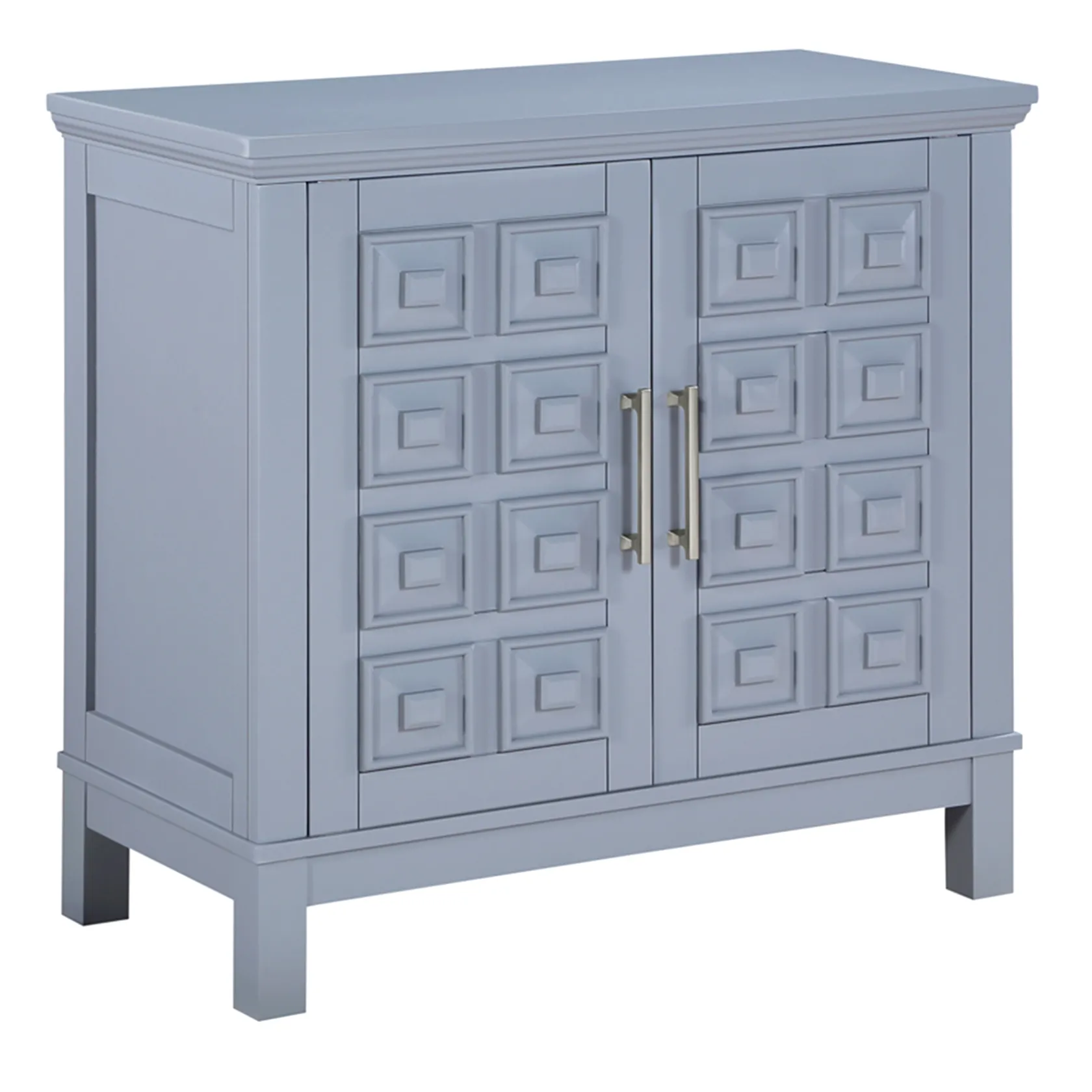 * Sadie 2-Drawer Geometric Cabinet, Grey Bargain Sale