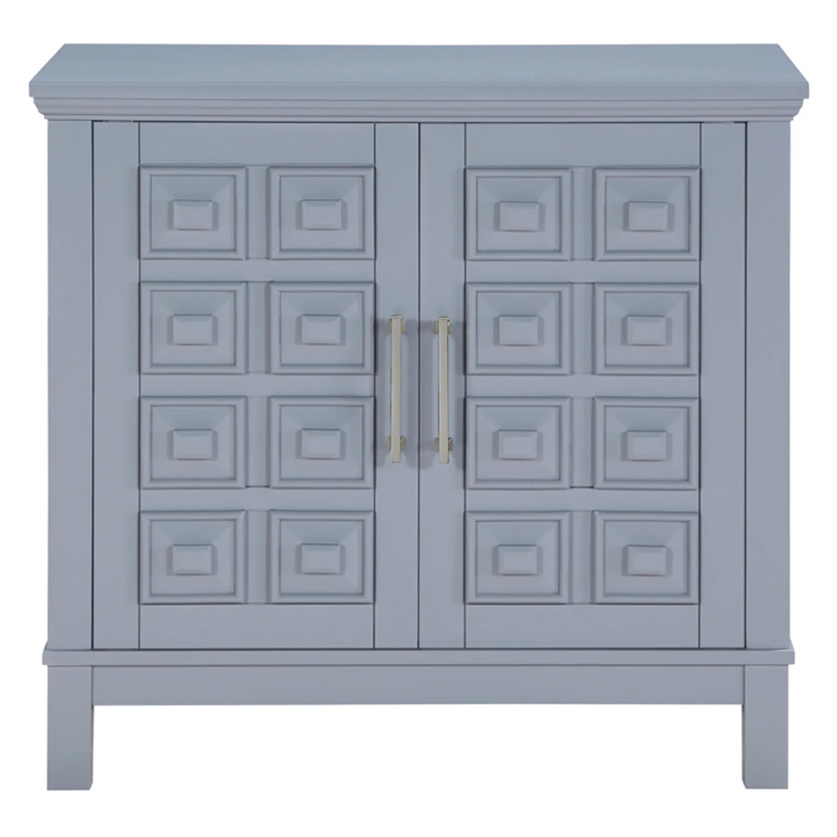 * Sadie 2-Drawer Geometric Cabinet, Grey Bargain Sale