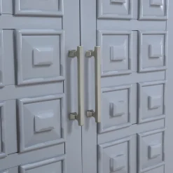 * Sadie 2-Drawer Geometric Cabinet, Grey Bargain Sale