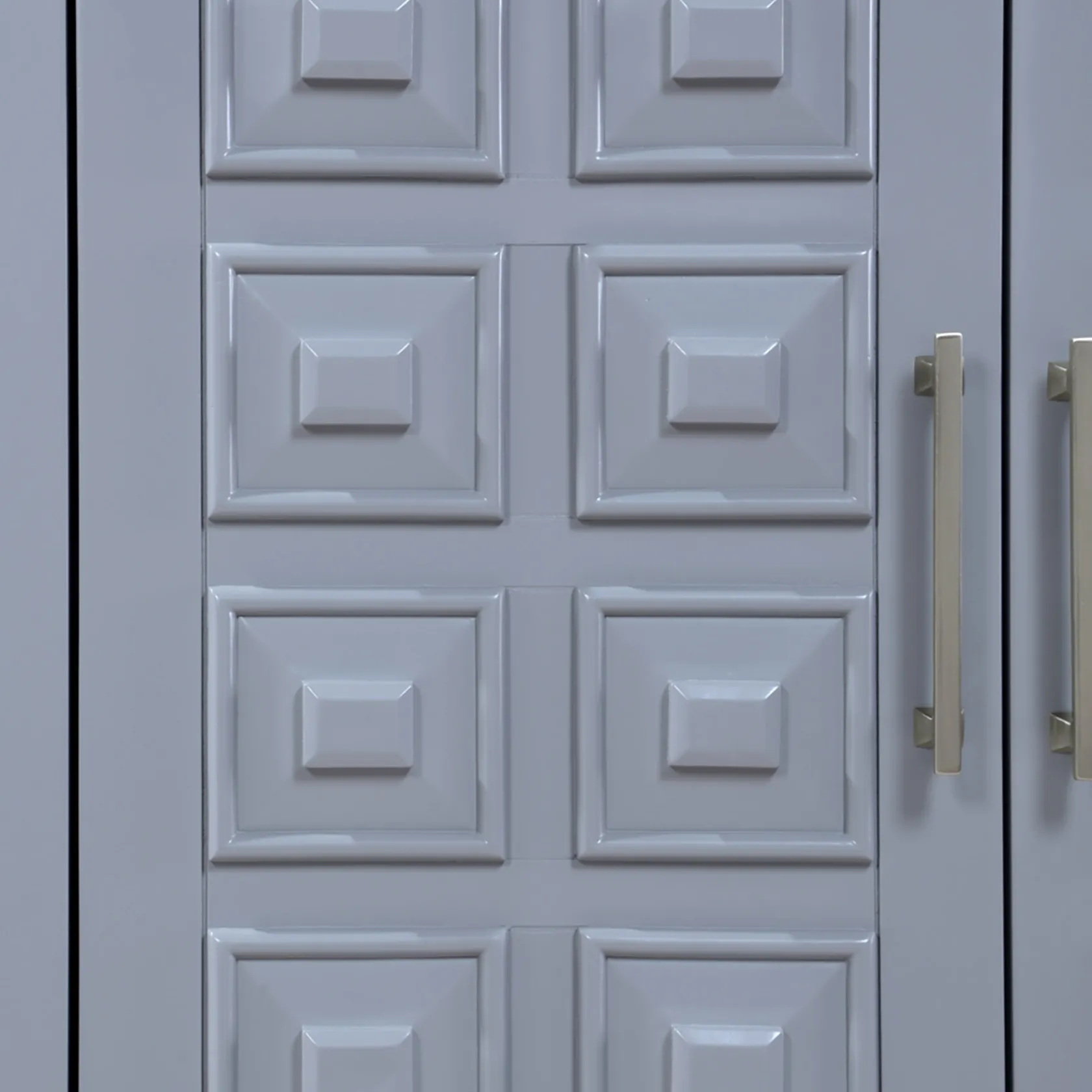 * Sadie 2-Drawer Geometric Cabinet, Grey Bargain Sale