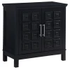 * Sadie 2-Drawer Geometric Cabinet, Black Outlet