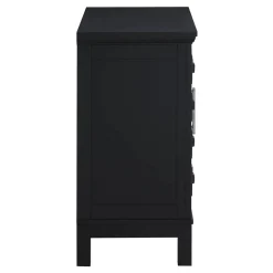 * Sadie 2-Drawer Geometric Cabinet, Black Outlet
