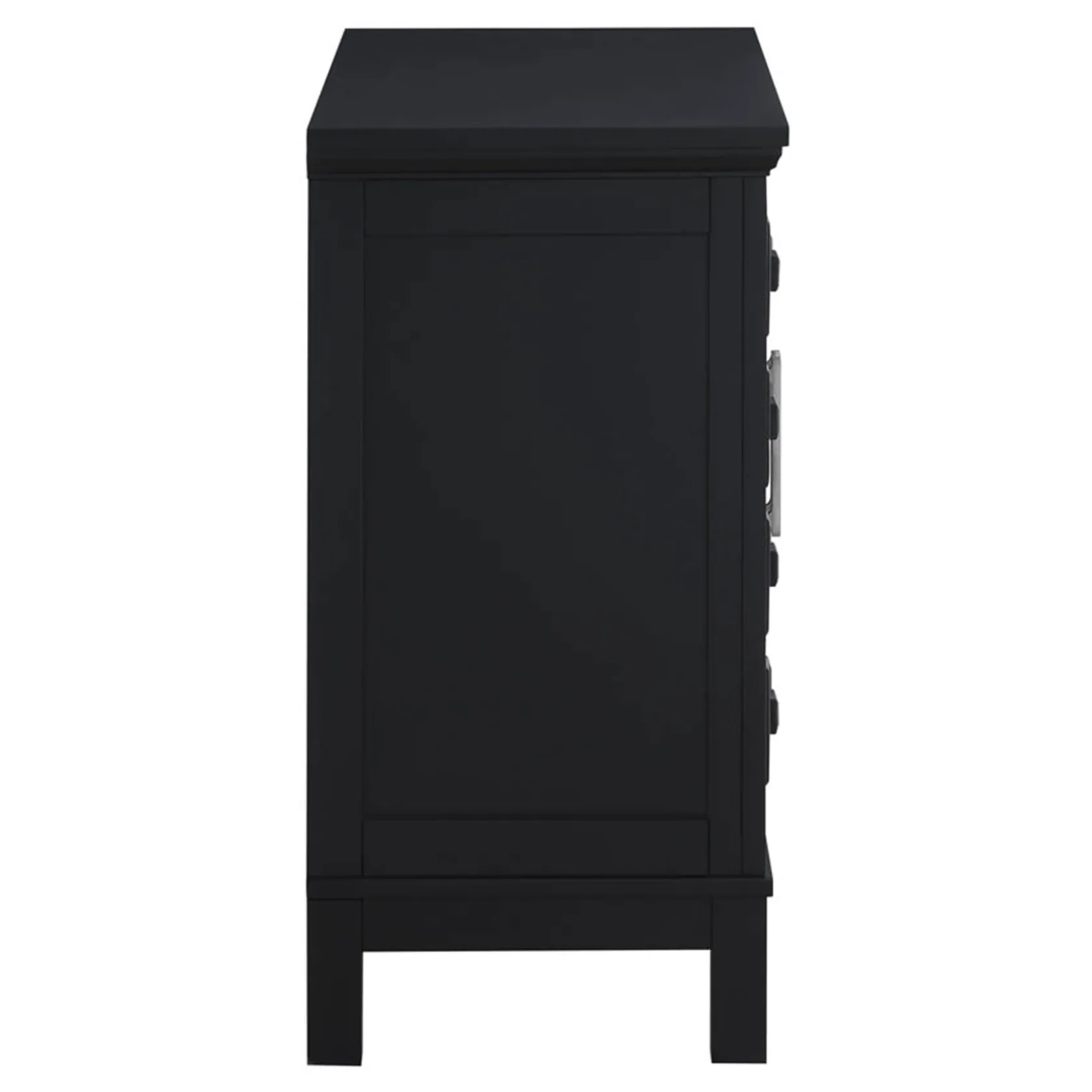 * Sadie 2-Drawer Geometric Cabinet, Black Outlet