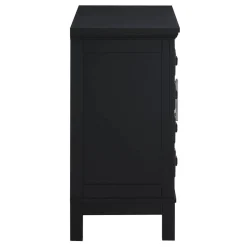 * Sadie 2-Drawer Geometric Cabinet, Black Outlet
