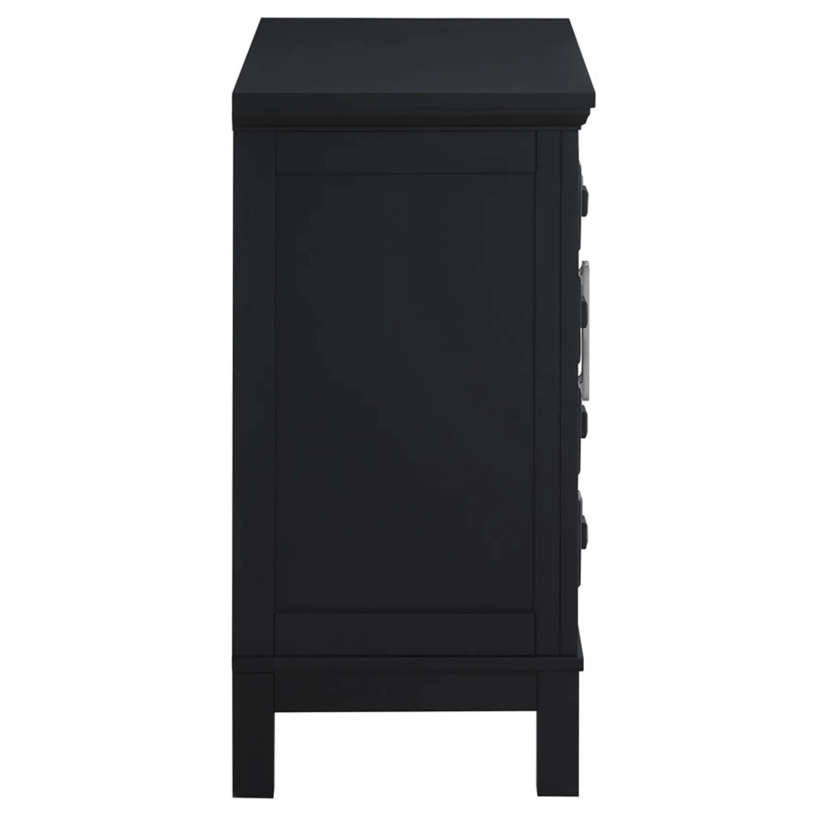 * Sadie 2-Drawer Geometric Cabinet, Black Outlet