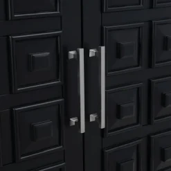 * Sadie 2-Drawer Geometric Cabinet, Black Outlet