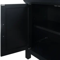 * Sadie 2-Drawer Geometric Cabinet, Black Outlet