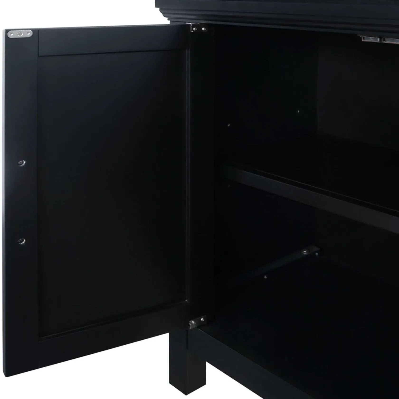 * Sadie 2-Drawer Geometric Cabinet, Black Outlet