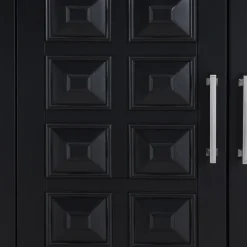 * Sadie 2-Drawer Geometric Cabinet, Black Outlet