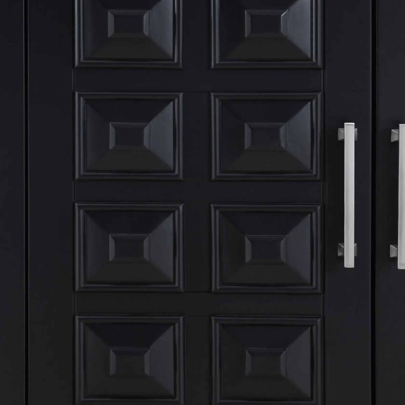 * Sadie 2-Drawer Geometric Cabinet, Black Outlet