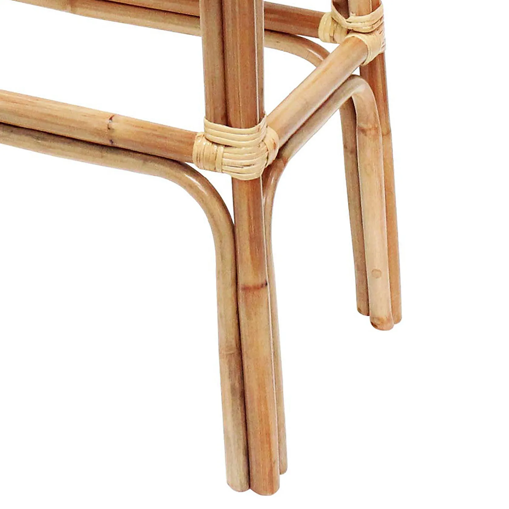 * Set Of 2 Indah Rattan Backless Barstool, Honey Bargain Sale