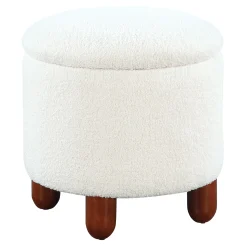 * Shay White Storage Ottoman Discount Online