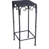 * Square Wood Top Plant Stand With Brown Twist Metal Leg, Large Discount Online