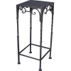* Square Wood Top Plant Stand With Brown Twist Metal Leg, Medium Online Discount