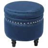 * Stanley Navy Storage Ottoman Premium