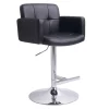 * Stout Adjustable Faux Leather Barstool, Black Fashion
