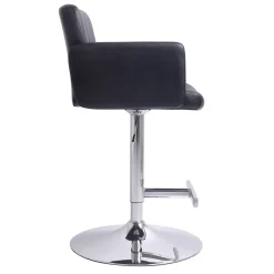 * Stout Adjustable Faux Leather Barstool, Black Fashion